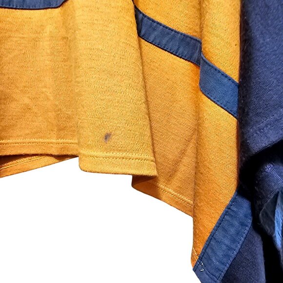 I.K.C. For Country Wear Orange & Brown Poncho Top 2X Italian - Picture 5 of 7